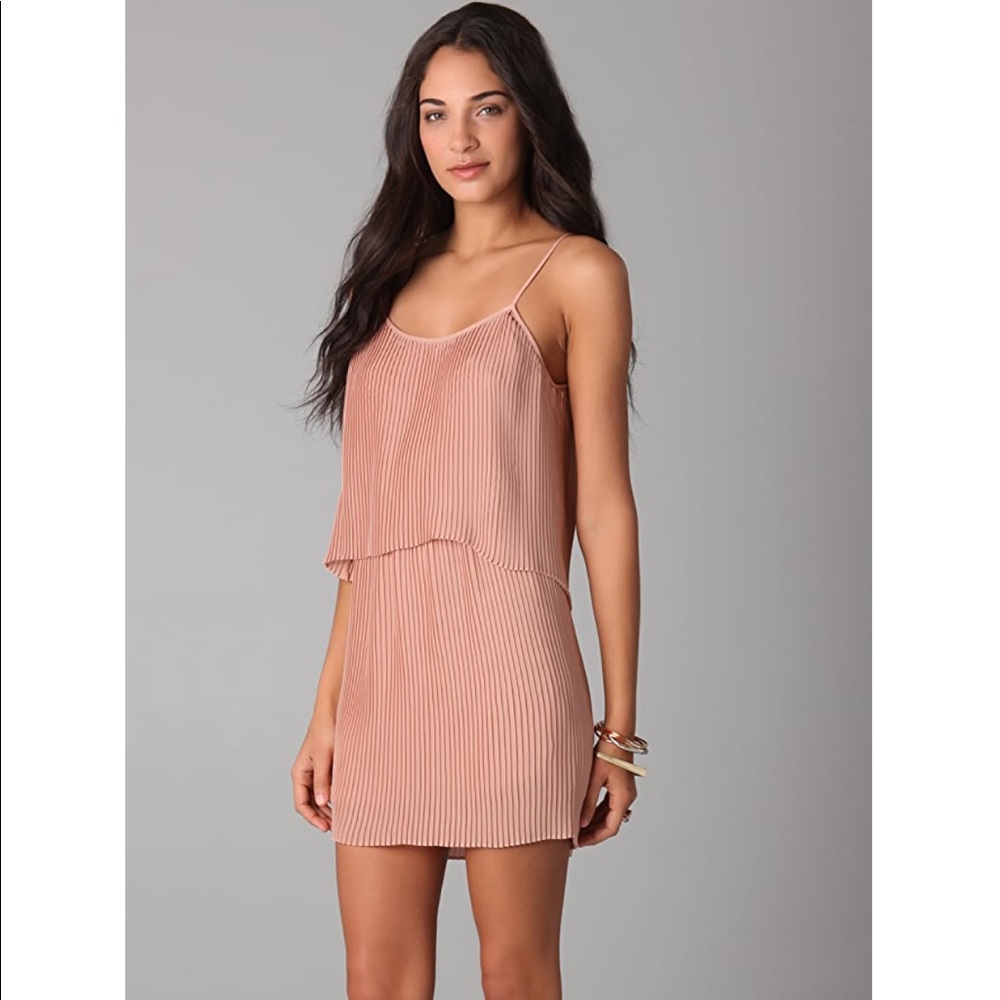 Parker Pleated Soft Pink Dress Size Small